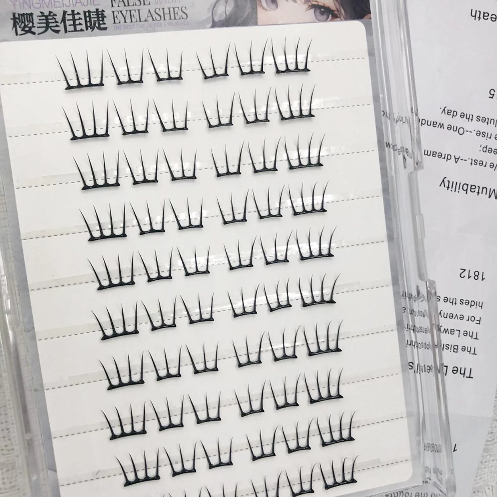 Glue-free Korean Style False Eyelashes Girl Group Fashion Eyelash Extension Natural Manga Segemented DIY Lashes Large Capacity