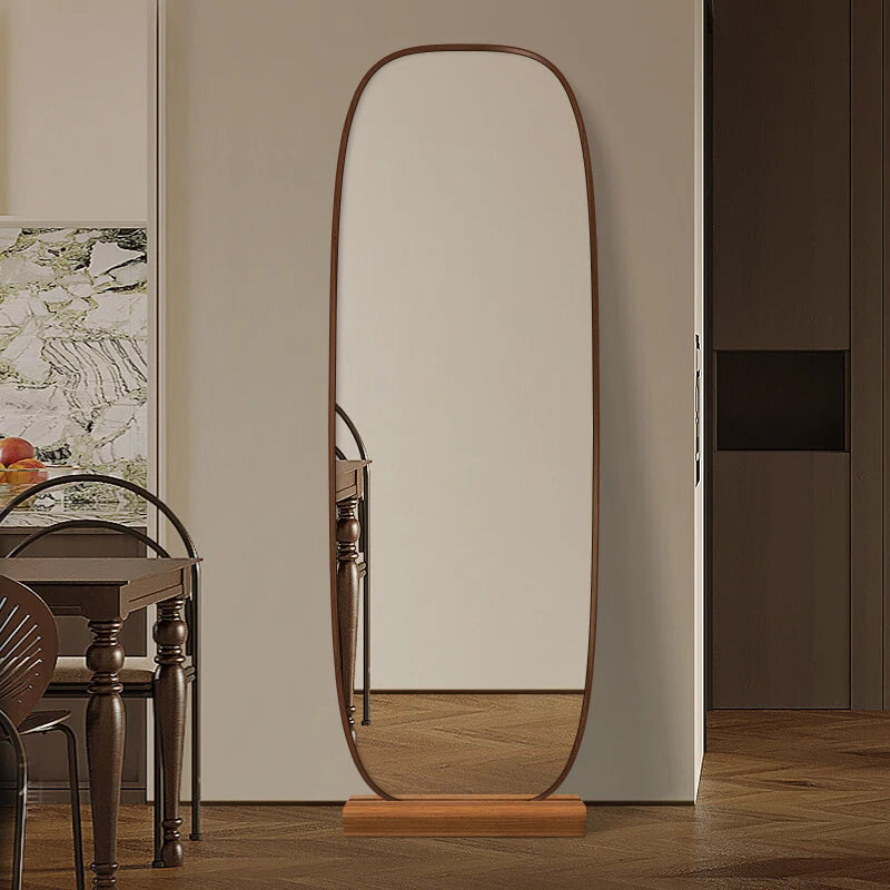 Square Wooden Mirror Vintage Floor Big Nordic Luxury Mirror Modern Standing Full Body Aesthetic Espelhos Living Room Decorations