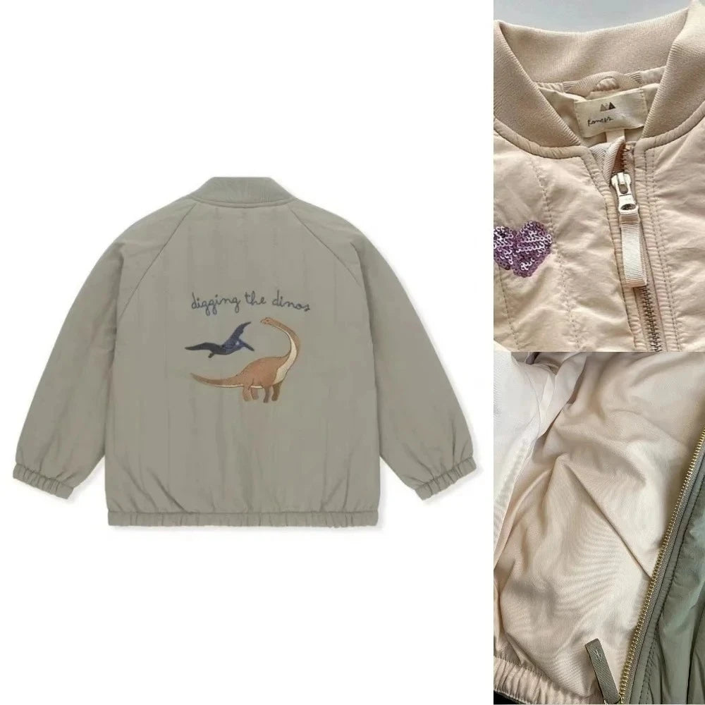 2025 KS Winter Baby Boys Lambswool Jackets Coat Kids Cotton Outerwear Toddler Girl Fleece Flight Suit Jacket Children's Clothing