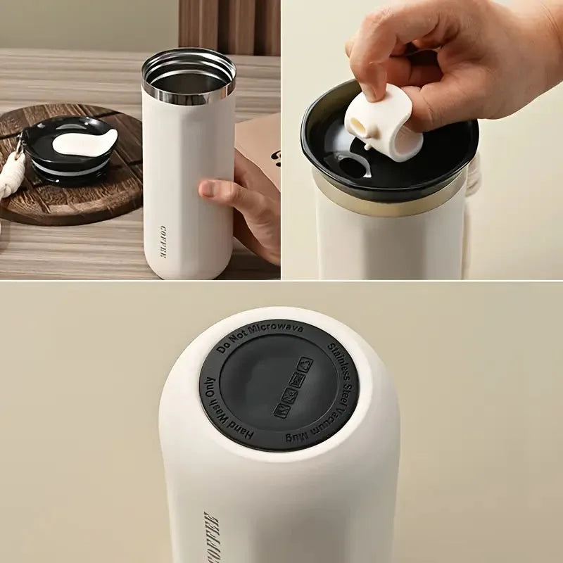 Custom Name 304 Stainless Steel Water Bottle Double Walled Insulated Thermal Personalized Mug Leakproof Vacuum Coffee Drinkware