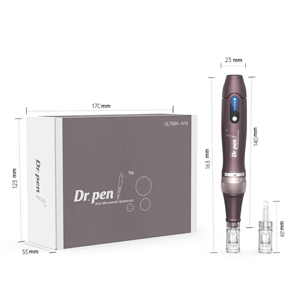 Original Dr.pen Ultima A10 With 2pcs Cartridge Wireless Skin Care Derma Pen Micro Microneedle Skin Pen Skin Rejuvenation Machine