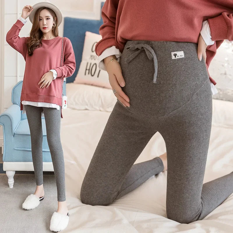 Pregnant Woman Adjustable Big Size Leggings New Maternity Pants  Pregnancy Thin Soft Cotton High Waist Clothes