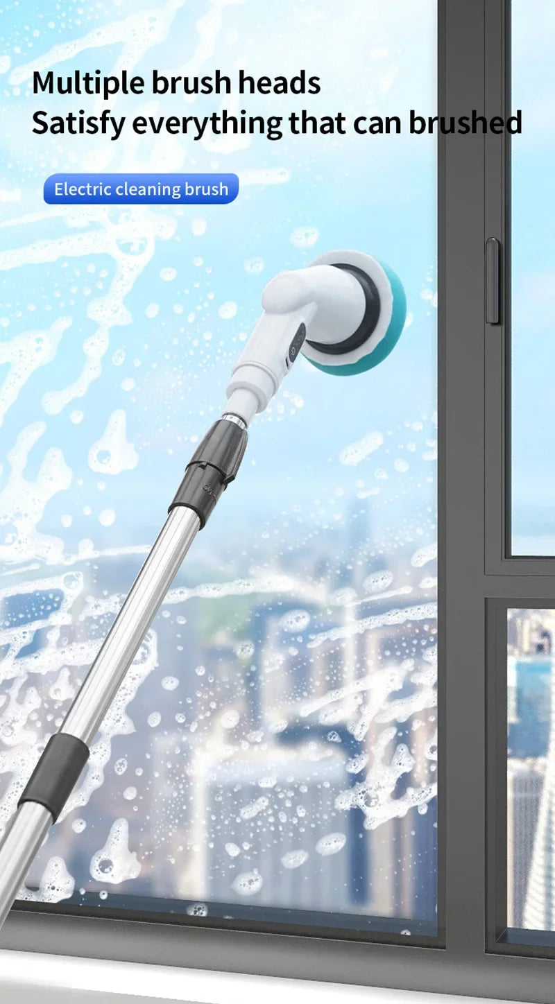 Xiaomi 2000mAh 6-in-1 Electric Cleaning Brush Wireless Electric Rotary Clean Brush Shower Clean 8 Head For Bathroom Kitchen Home