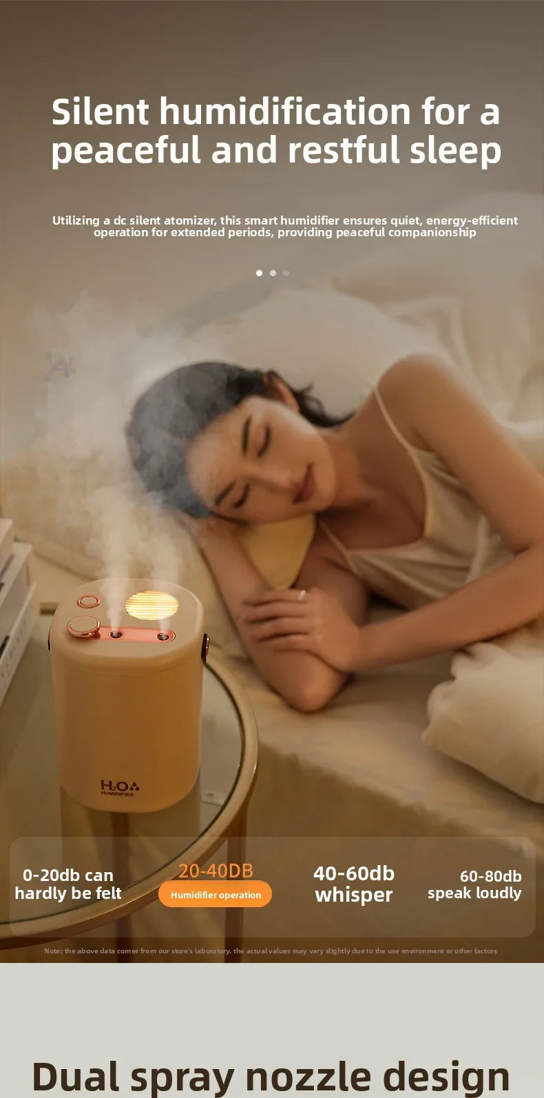 USB Humidifier for Bedroom Large Mist Baby Nursery with Constant Humidity