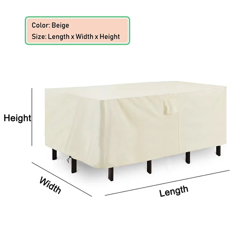 420D HEAVY DUTY Outdoor Garden Furniture Cover for Sofa Table Chair Patio Waterproof Wind-Proof Anti-UV Against Rain Snow