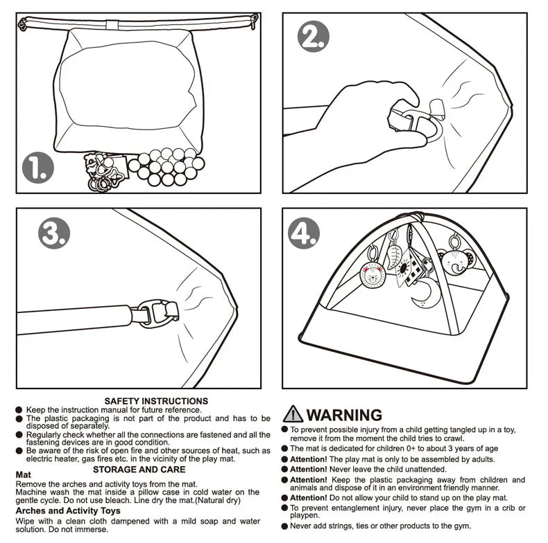 Baby Play Gym Play Mat Tummy Time Activity Game Pad 0-36 Months Newborn Baby Crawling Blanket Baby Fitness Stand Toys Gifts