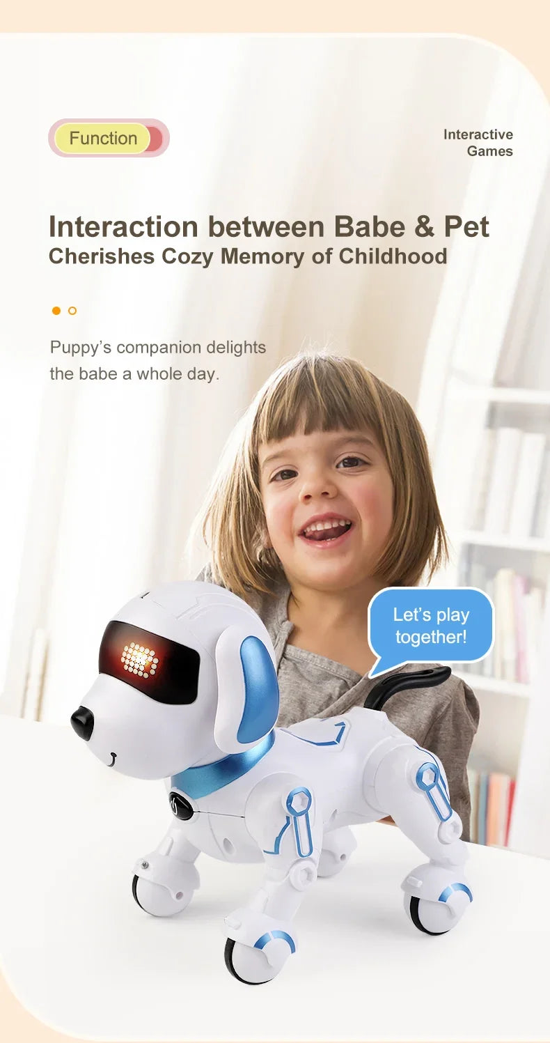 RC Robot Dog Electronic Stunt Pet Interactive Touch Programmable Smart Walking Dancing Kids Birthday Gift for Kids Boys Girls