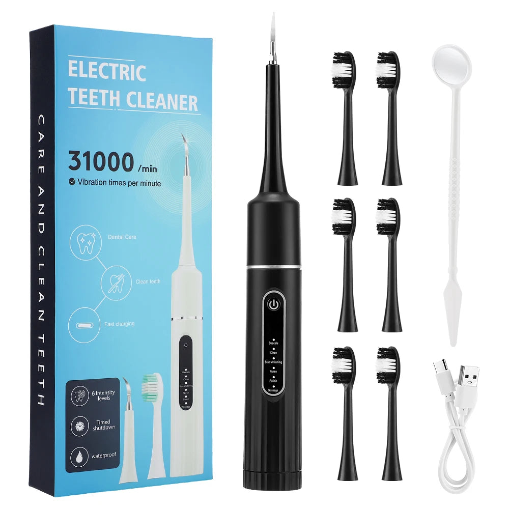 Electric ToothBrush Whitening Frequency Sonic Teeth Cleaner Dental Scaler Toothbrush Calculus Plaque Remover Stone Remover Kit