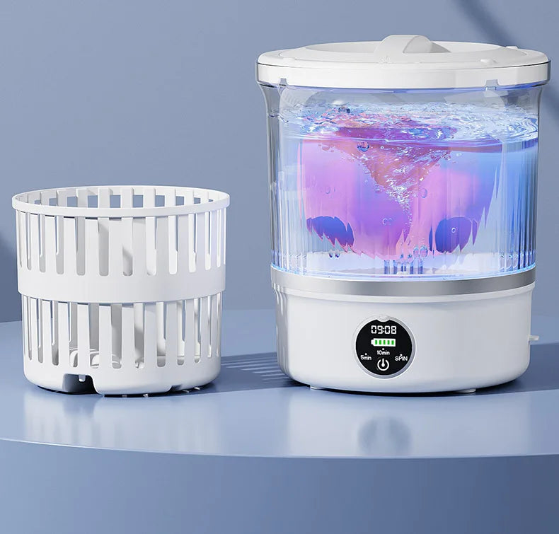 3L Mini Washing Machine Portable Home Clothes Socks Underwear Cleaning Washing Machine Travel Washing Machine with Spin Drying