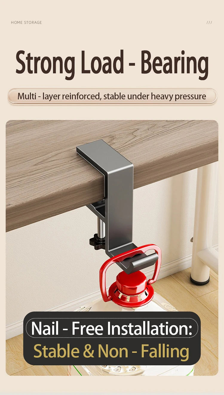 1pcs Punch-free Desk Hook Adjustable Desk Edge Hook Multi - Functional Gaming Headset Hanging Hook Home Office Organizer