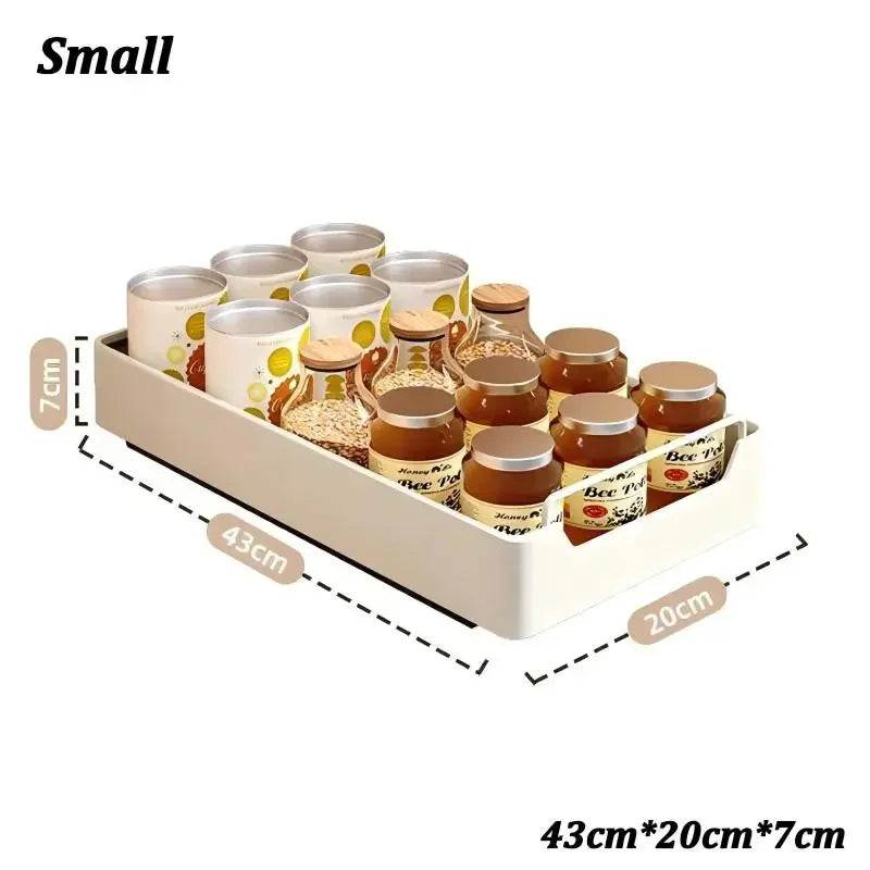 Pull Out Spice Rack Organizer with Smooth Slide Rails No Tools Required Kitchen Cabinet Storage Drawer for Maximum Space