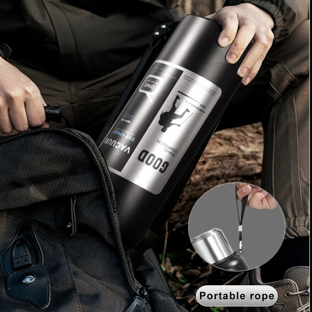 1000ML Stainless Steel Thermos Bottle Keep Cold and Hot Insulated Cup Sport Thermal Water Bottle Outdoor Campping Vacuum Flasks
