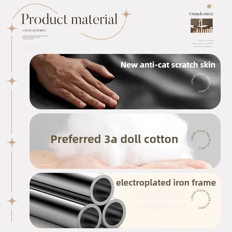 Leather Single Living Room Armchair Adjustable Recliner Chairs Comfortable Backrest Chair Light Luxury Living Room Furniture