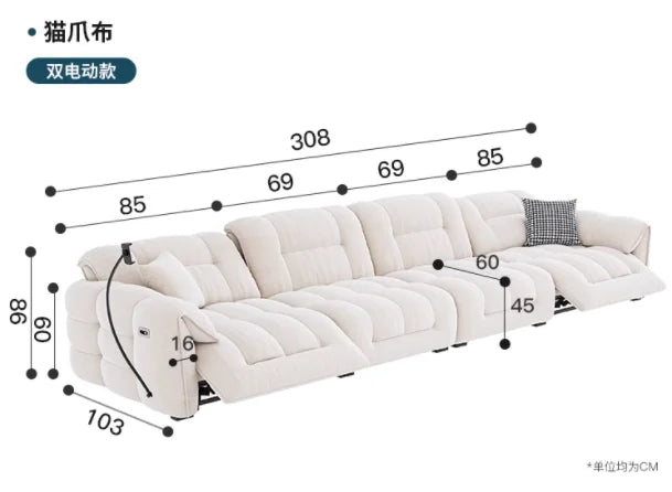Italian Loveseat Electric Sofa Modern Luxury Designer Apartments Lazy Couch Recliner Sleeper Divano Soggiorno Furniture Home