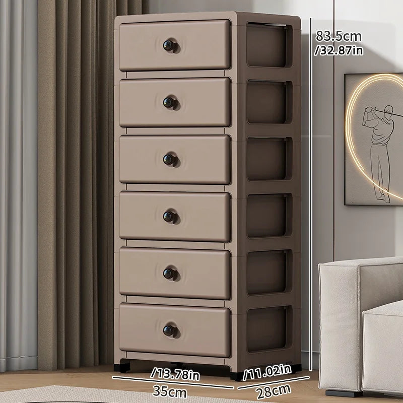 Mobile Multi-Layer Drawer Storage Cabinet,Large Capacity Bedside Table with Wheels for Bedroom/Kitchen/Living Room