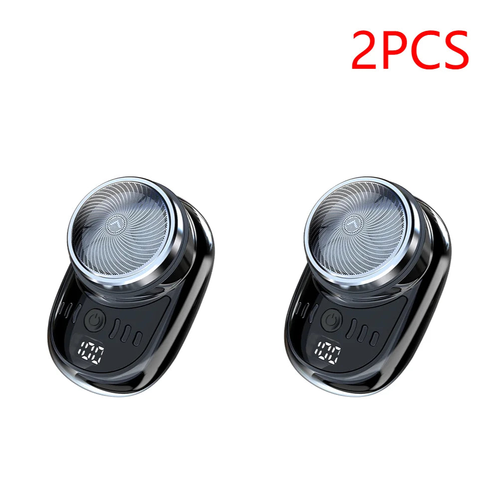 1/2PCS Mini Electric Travel Shaver For Men Pocket Size USB Charging Portable Painless Cordless Trimmer Knive Face Beard Razor  ﻿