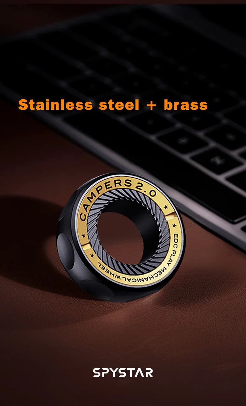 Magnetic Ring for Stress Relief Anti-Anxiety Fidget Toy Spinner Ring for Adults Cool Gadgets for Men Women, Birthday Gift Idea