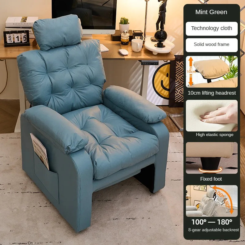 New Computer Chair Household Office Bedroom Sedentary Recliner Chair Single Sofa Ergonomics Comfortable lounge Chair Lazy Sofa