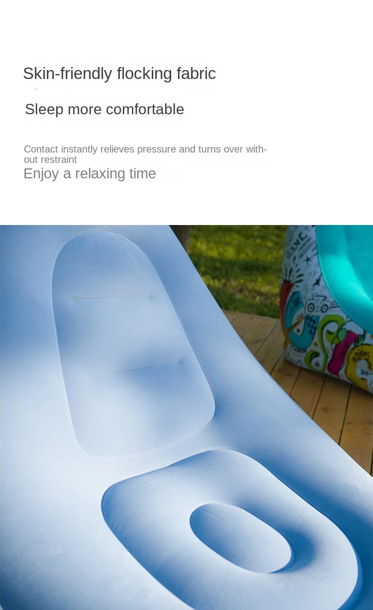 DZ Outdoor Inflatable Sofa Chair Portable Camping Internet Celebrity Thick Plush Lazy Sofa Bedroom Home Leisure Folding Bed 2025