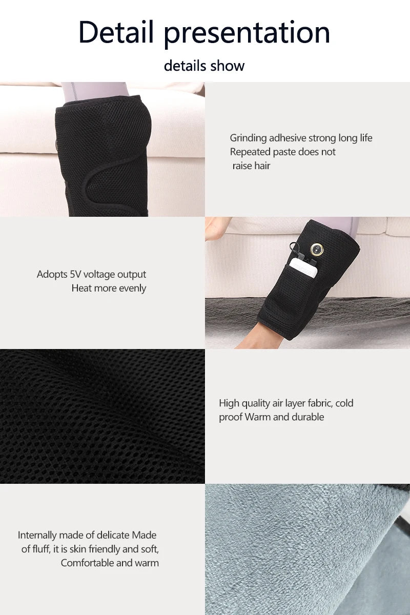 Heating Calf 3 Modes Electric Airbag Compression Leg Heated Calf Foot Heating Muscle Relax Blood Circulation Foot Massage