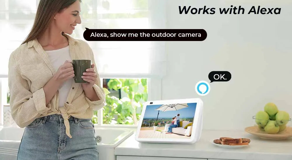 BESDER 8MP Wifi Camera 4K 180 Panoramic Outdoor Camera 2 Way Audio Wireless CCTV IP Camera IR Version Home Surveillance Camera