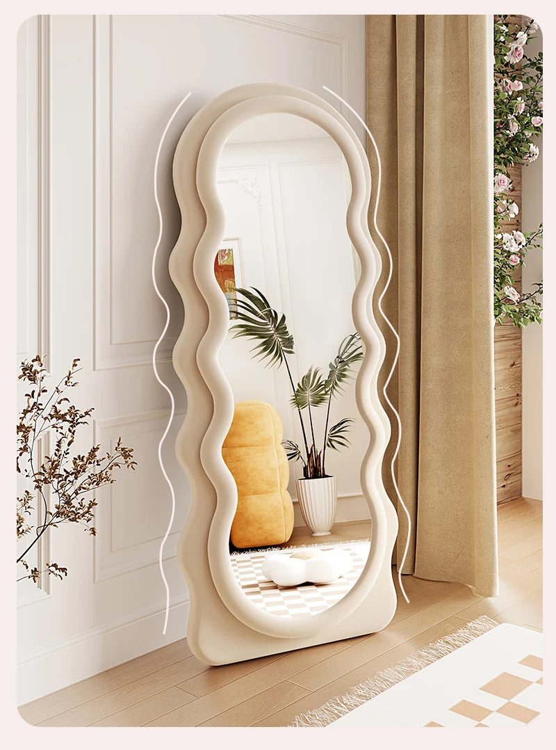 Light Luxury Floor Full Body Mirror Wall Mirrors Room Decoration Makeup Mirrors Full Body Wall Art Miroir Home Bedroom Mirror
