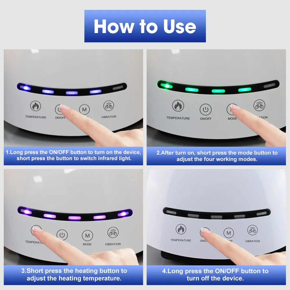 Electric Infrared Hot Comnpress Knee Massage Air Pressure Vibration Physiotherapy Massage Instrument Knee Joint Rehabilitation