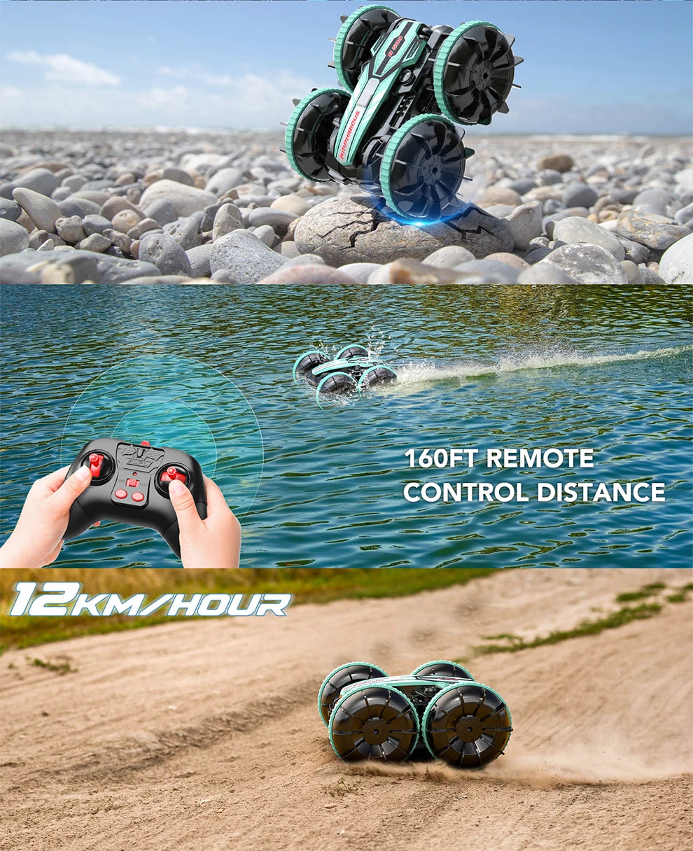 Amphibious Remote Control Car RC Stunt Car Vehicle Double-sided Flip Driving Drift Rc Cars Outdoor Toys for Boys Children's Gift