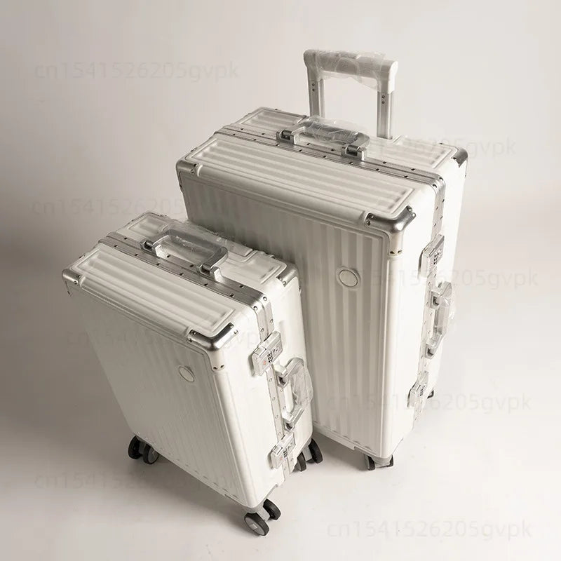 20/24 Inch Large Capacity PC Rolling Luggage Case TSA Combination Lock Business Metal Frame Travel Suitcase on Wheels Travel Bag