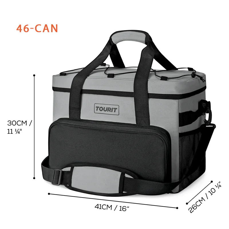 TOURIT Thermal Cooler for Drinks 14.6L 24L 32L Foldable Insulated Cooler Bag Leakproof Car Refrigerator Bag Food Delivery Bag