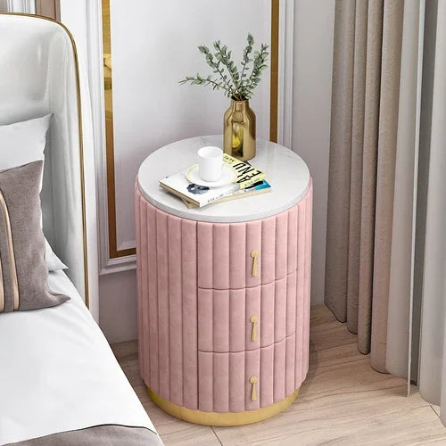 Mobile Side Bed Pink Nightstands Small Modern Modern Luxury Nightstands Space Saving Meuble De Rangement Storage Furnitures