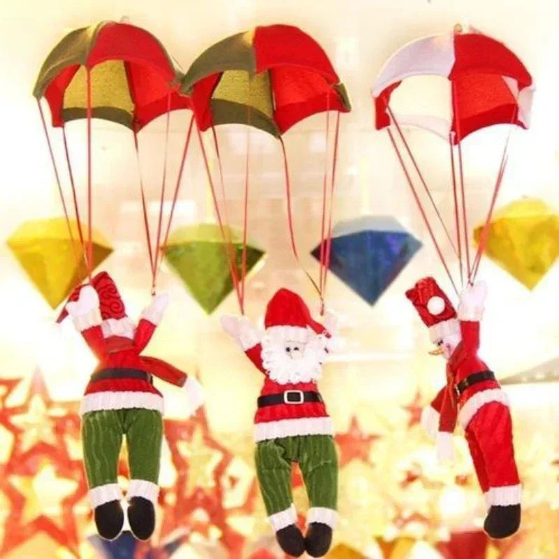 Christmas Santa Claus Smowman Hanging Decorations Parachute New Year Pendant Christmas Home Decoration Supplies Christmas Decor