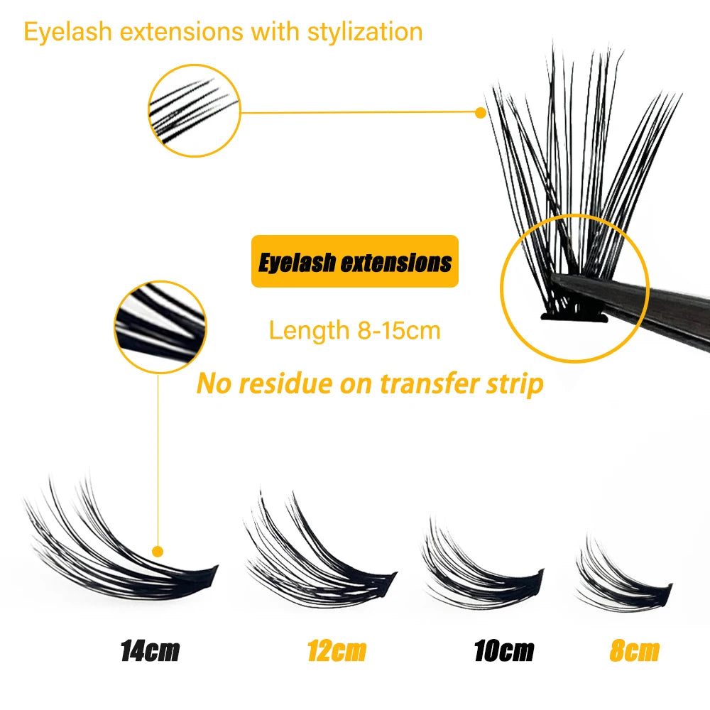 20D/30D Mink Eyelashes 1 Box/60 Bundles Natural Eyelash extension 3D Russia Individual Eyelash Cluster Makeup Tools Lashes Cilia
