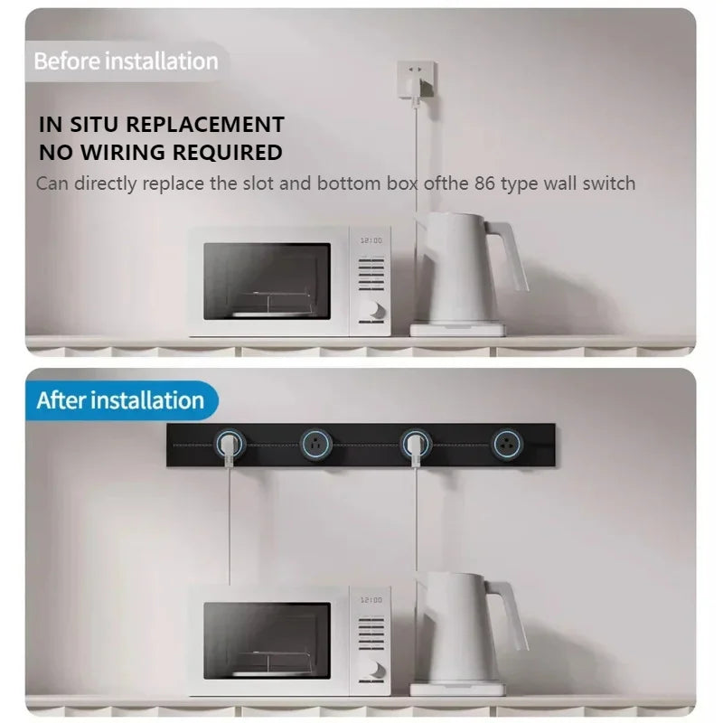 Universal Home Kitchen Bathroom Office Sockets Pop Replaceable High-end Quality Wall Power Track Socket EU UK FR US THA Standard