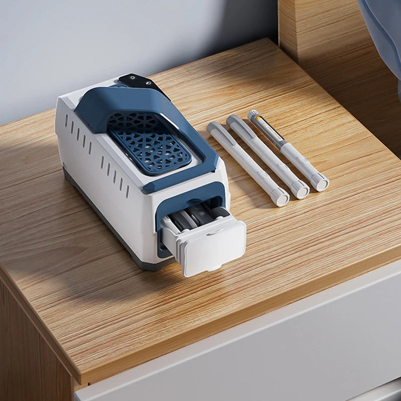 7800mAH*1 Battery Portable Insulin Cooler Box Household Car Rechargable Medical Medicine Refrigerator Mini Smart Fridge with Bag