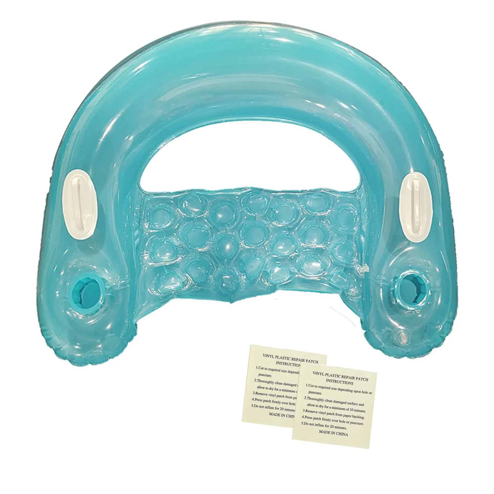 Inflatable Pool Floats for Adult Kids, Float Chairs with Cupholders and Handles Pool Lounges, PVC Water Mattresses Hammock Mat