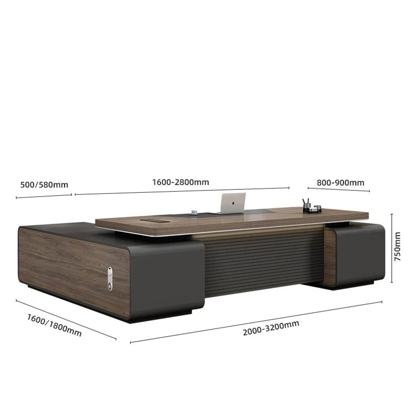 L Shaped Room Desks Computer Commercial Designer Cabinet Table Decoration Chairs Fancy Storage Beistelltisch Furniture