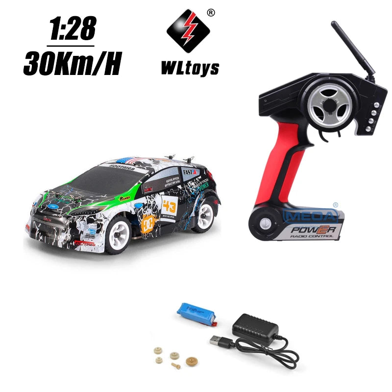 Wltoys K989 K969 284131 Upgrade LCD Version 4WD 1/28 RC High Speed Racing Mosquito 2.4GHz Off-Road RTR Rally Drift Car