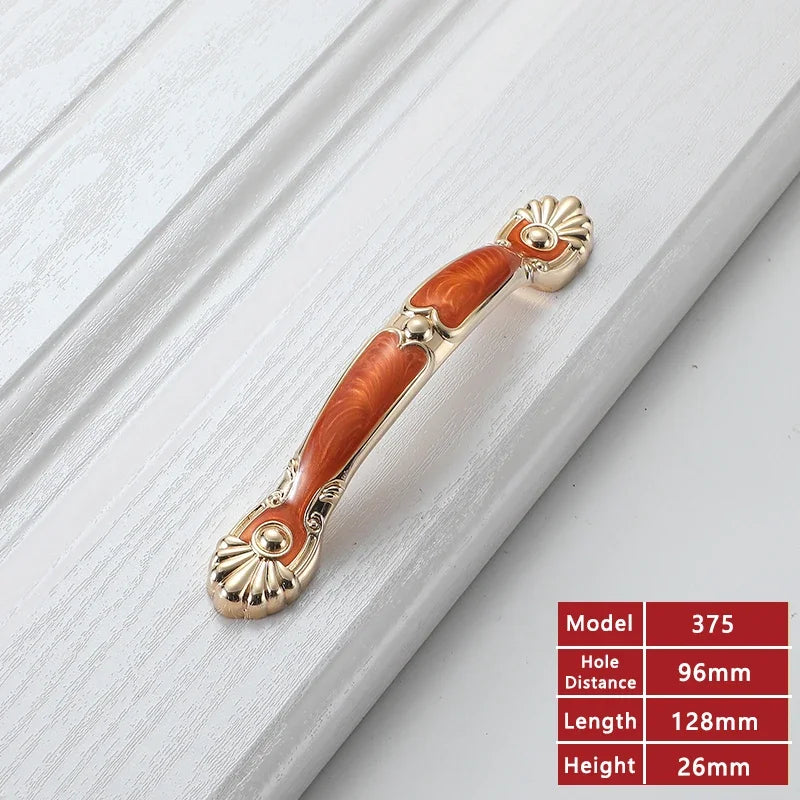 YM Red Amber Cabinet Handles Drawer Knobs for Kitchen Dressers Closets Wardrobe - Furniture Storage Door Pulls