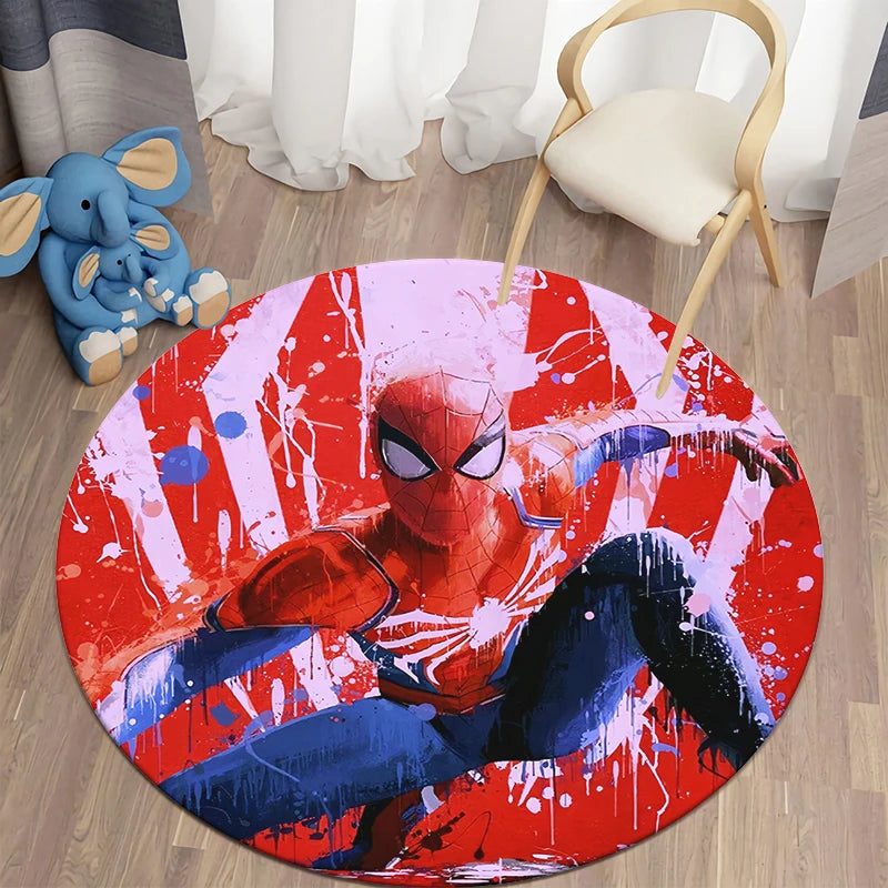 Spider Man,handsome,HD Printed Round Carpet.Bedroom,office,Balcony,Entry Door,Sofa,bed,Chair Non-slip Mat.Gift,Picnic,Camp,Rug