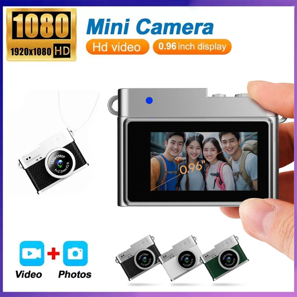 1080P Digital Camera Retro CCD Mini Cam with Screen Indoor Outdoor Sports Portable Vintage Very Small Camcorder Video Recorder