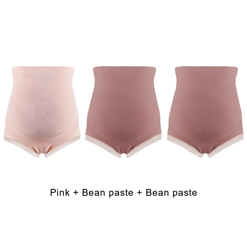 3PCS Maternity Panties High Waist Pregnant Panties Adjustable Belly Support Briefs for Pregnant Women Lace Solid Cozy Intimates