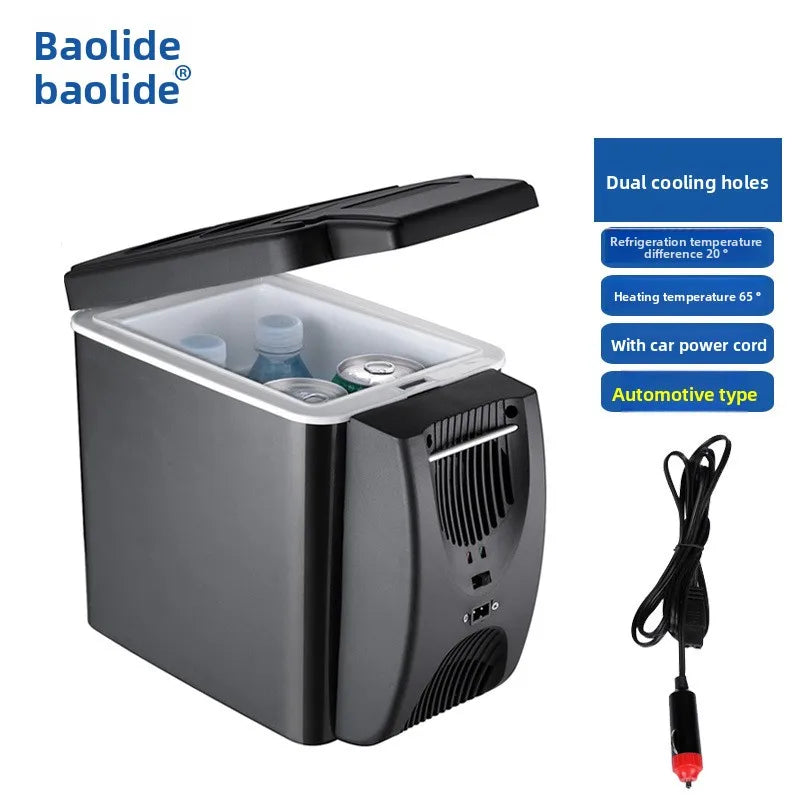 6L Portable Car Refrigerator Semiconductor Cooler Warmer 2in1 Dual Use for Vehicle