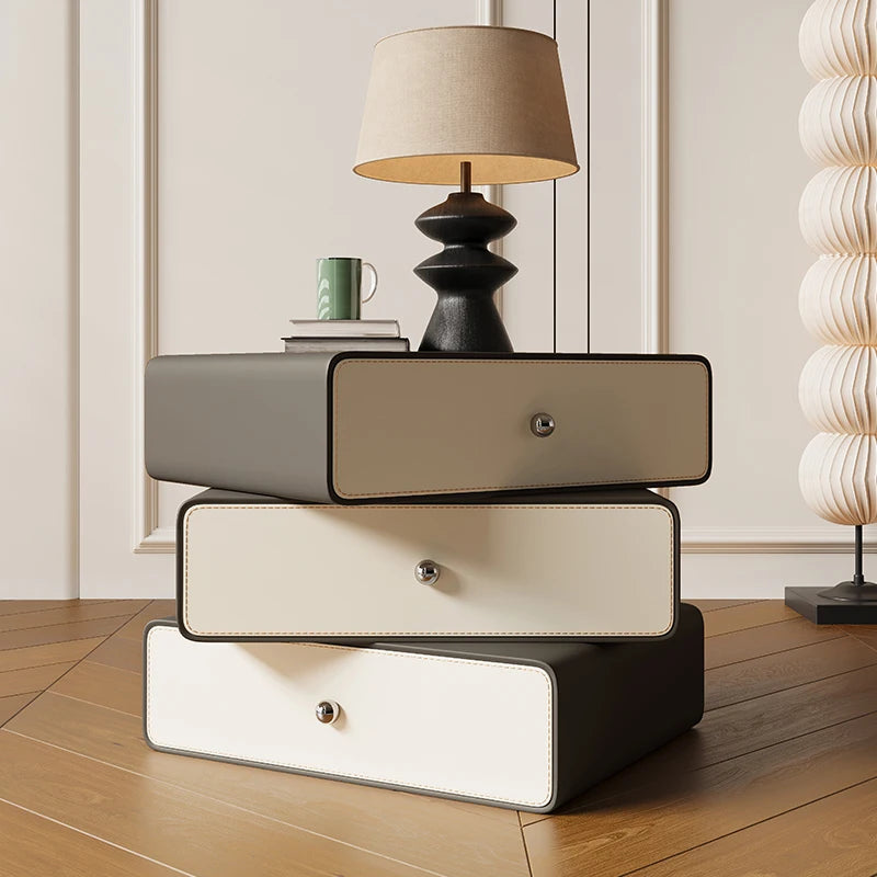 Luxury Storage Bedside Table Bedroom Mobile Cabinets Librero Unique Organizer Nightstand Wood Mesitas De Noche Hotel Furniture