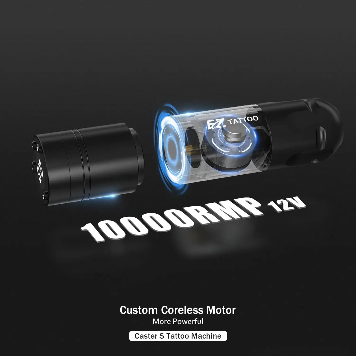 EZ Wireless Cartridge Tattoo Machine Pen  Rotary Wireless Battery Pen Portable Power Pack 1500mAh LED Digital Display Tattoo Gun