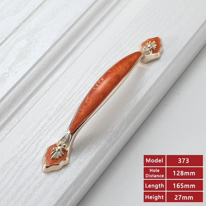 YM Red Amber Cabinet Handles Drawer Knobs for Kitchen Dressers Closets Wardrobe - Furniture Storage Door Pulls