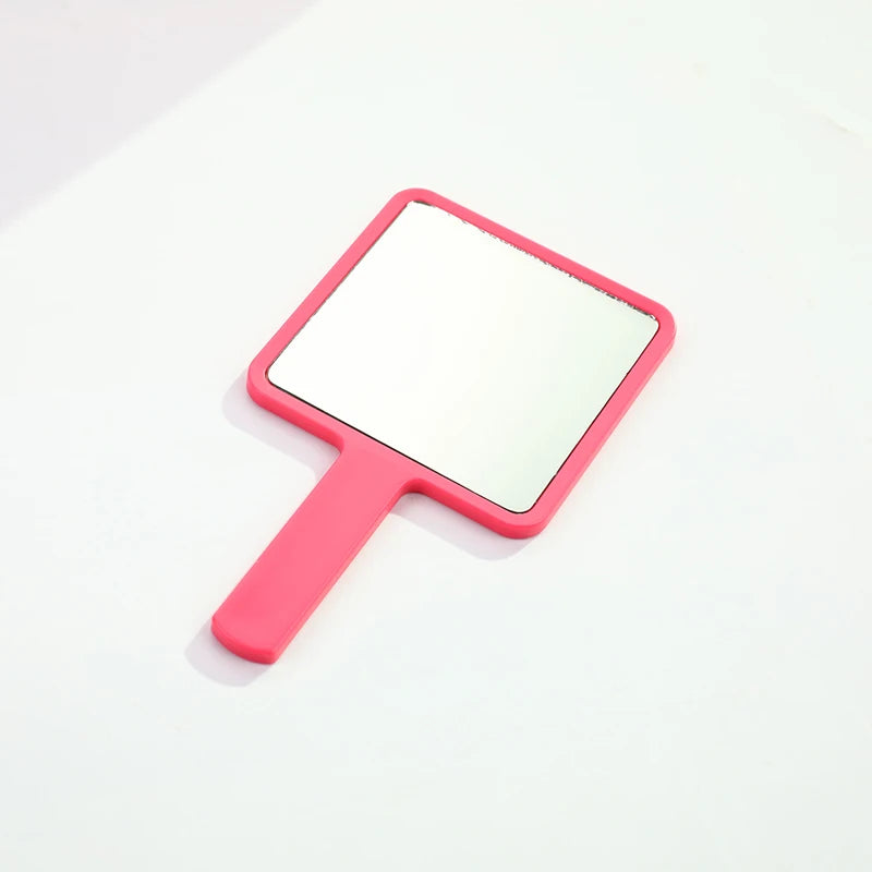 Eyelash Extensions Handheld Mirror Custom Logo Square Shape SPA Salon Personalized Compact Makeup Mirrors With Handle