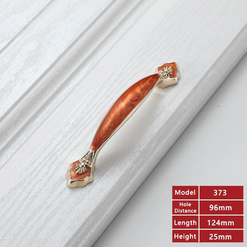 YM Red Amber Cabinet Handles Drawer Knobs for Kitchen Dressers Closets Wardrobe - Furniture Storage Door Pulls