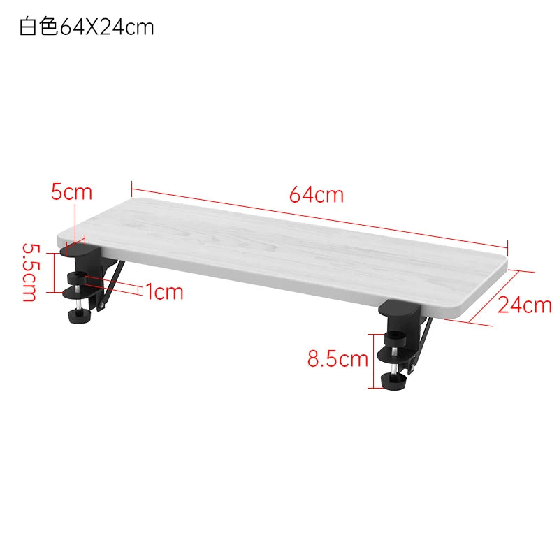 Desk Extension Board Foldable Widening Laptop Table Expander Hand Rest Support Home Office No Drill Computer Desk Extensions