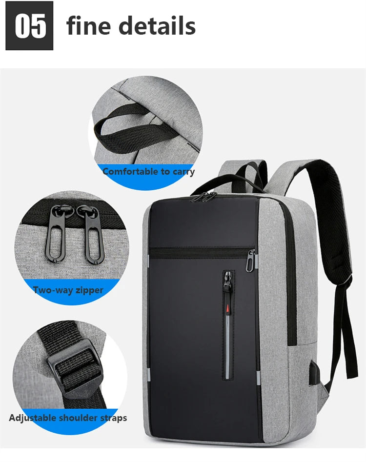 Waterproof Business Backpack Men USB School Backpacks 15.6 Inch Laptop Backpack Large Capacity Bagpacks for Men Back Pack Bags